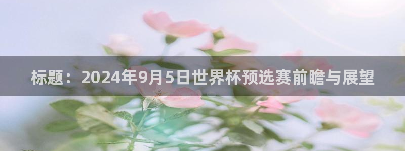 世俱杯直播：标题：2024年9月5日世界杯预选赛前瞻与展望