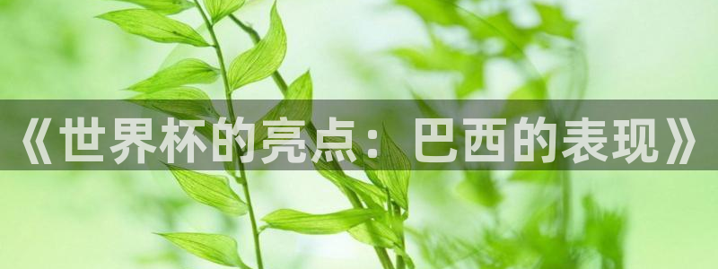 世界杯视频：《世界杯的亮点：巴西的表现》